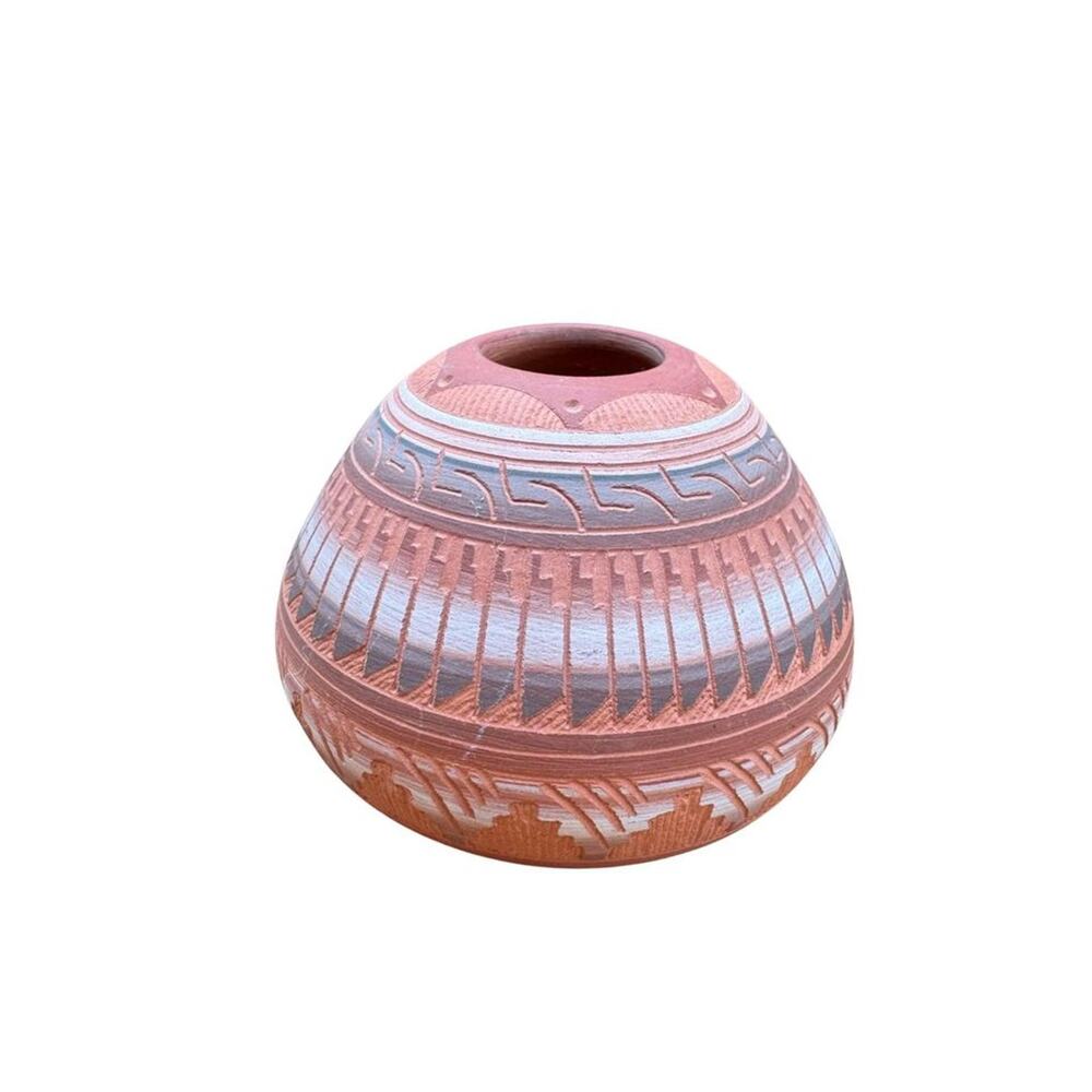 Vintage Navajo Etched Small Vase